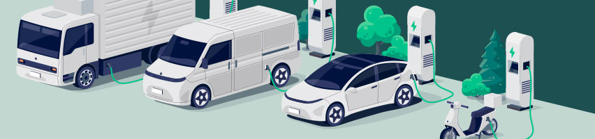 graphic of charging of electric vehicles