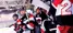 young hockey players changing lines at a game
