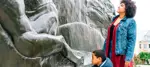 mother and child taking in a beautiful monument