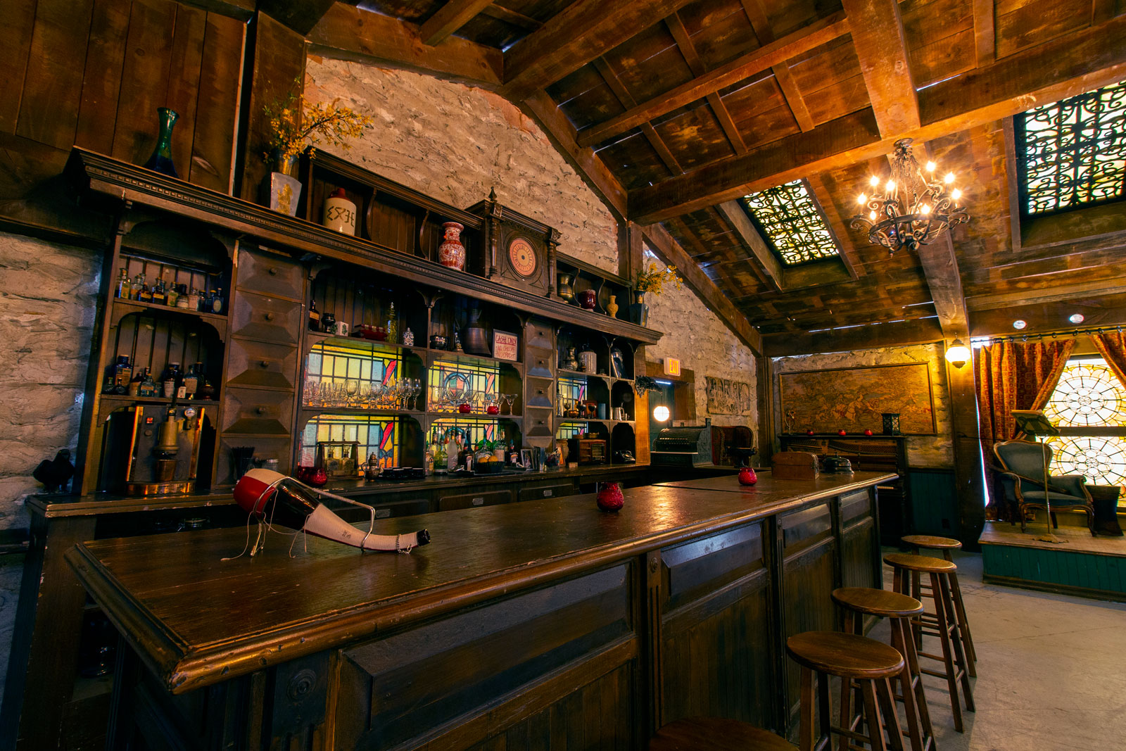 set from the television series LOST GIRL is set up in Brantford